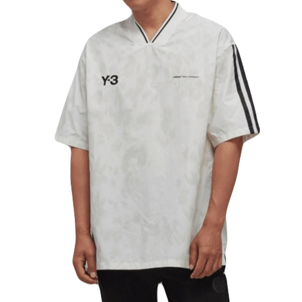 Adidas Y-3 3 Stripes Short Sleeve White Black Leopard Print